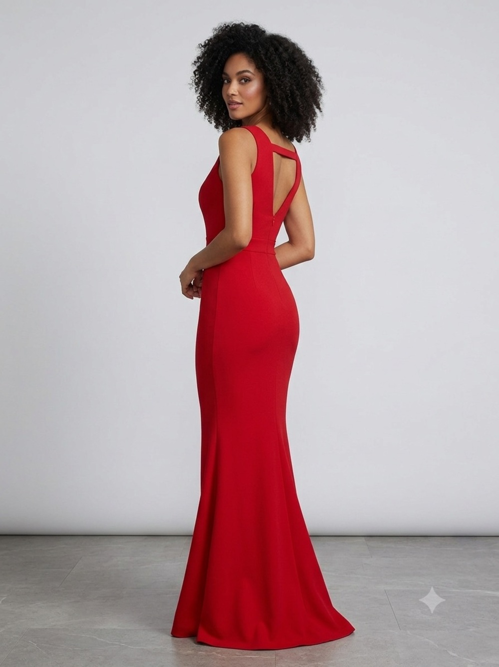 NEW Windsor Red V-Neck Formal Evening Dress Gown